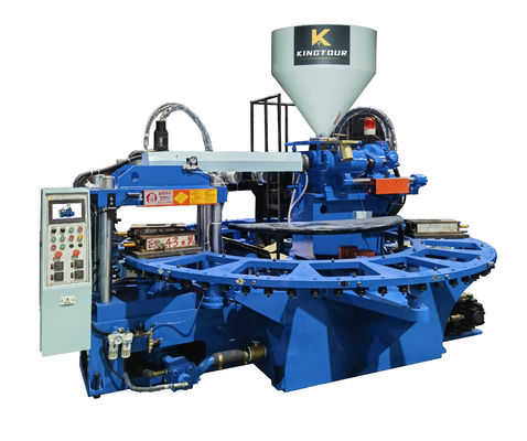 16 Station Slippers Making Machine Rotary PVC Air Blowing Injection Machine 18500W KT-6186