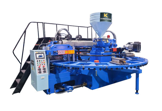 Automatic Blowing Slipper Machine 1 Color Rotary Plastic Footwear Making Machine