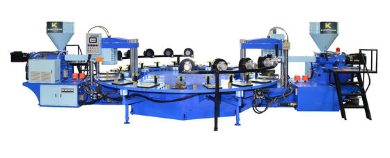 Automatic Rotary Shoe Sole Making Machine 1 Color / 2 Color Sole Machine
