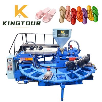 1 Color Slipper Moulding Machine Rotary PVC Chappal Making Machine 380V / 220V