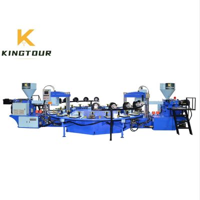 380V / 220V Sole Moulding Machine Rotary Two Color TPR Sole Making Machine