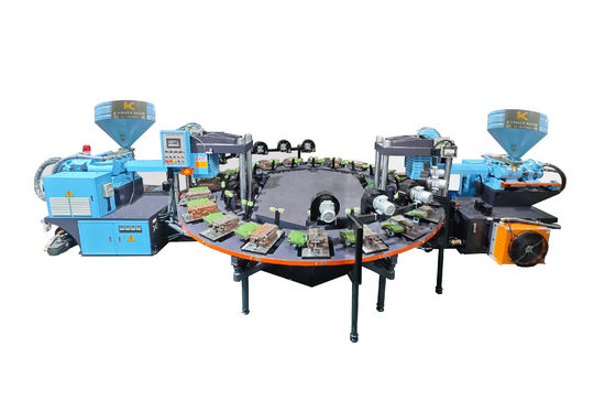 Rotary 2 Color PVC Sole Injection Molding Machine