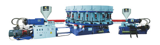 Mesin Pembuat Sepatu Olahraga Injeksi Langsung 2 Warna Mesin Pembuat Sepatu DIP